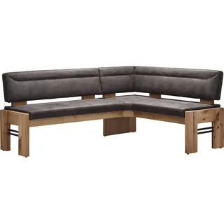 K+W Komfort & Wohnen "Floyd", Stauraumbank, langer Schenkel rechts oder links in 2 Qualitäten, schwarzbraun 78, balkeneiche natur),