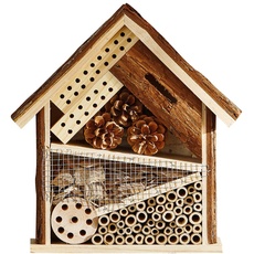 Dehner Natura Insektenhotel Norwich, ca. 30 x 28 x 9.5 cm, Tannenholz, braun