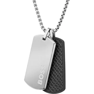 Boss Kette mit Anhänger 1580760 Schwarz/Edelstahl
