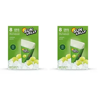 Sun Lolly Wassereis Weintraube (8 x 60ml) (Packung mit 2)