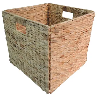 Landscape Regalkorb , Naturfarben , Metall, Naturmaterialien , rechteckig , 32x33x33 cm , faltbar, Griffe, handgemacht , Ordnen & Aufbewahren, Dekoboxen & Aufbewahrungsboxen, Regalboxen & Stehsammler