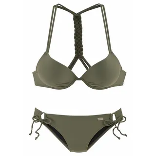 Buffalo Push-Up-Bikini Damen Grün 36 Cup D