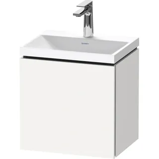 Duravit L-Cube c-shaped Set wandhängend, 1 Tür, Anschlag links, ohne Überlauf, 1 Hahnloch, 450x480x350mm, LC6948O18180000, Farbe: Weiß Matt Dekor