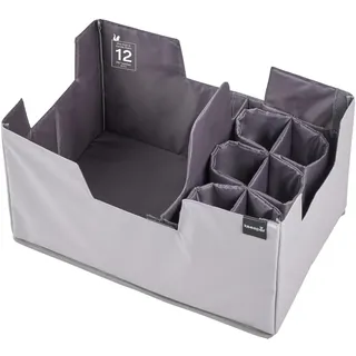 KEEEPER Faltbarer Einkaufs-Organizer Set XL 47 x 31,5 x 26,5 cm 27-tlg. graphite