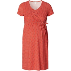 ESPRIT Damen Dress Nursing Short Sleeve Allover Print Kleid, Flame Red-609, XX-Large