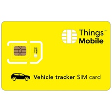 SIM-Karte für GPS Tracker für Fahrzeuge - Things Mobile - mit weltweiter Netzabdeckung und Mehrfachanbieternetz GSM/2G/3G/4G. Ohne Fixkosten und ohne Verfallsdatum. 30 € Guthaben inklusive