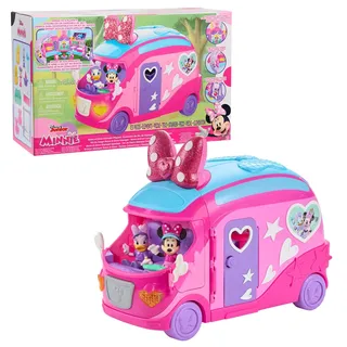 Minnie Disney Junior Mouse Bows-A-Glow Luxus-Wohnmobil, 13-teiliges Figuren- und Spielset, Kinderspielzeug ab 3 Jahren, Amazon Exclusive von Just Play