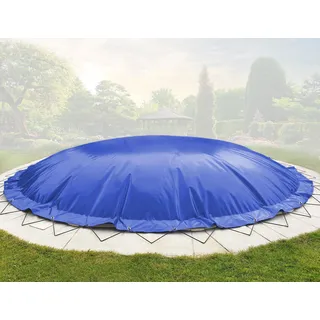 AirDeluxe® Runde aufblasbare Poolplane (Pooldurchmesser: 650cm, Blau) Schwimmbad Abdeckung aus LKW Plane, Winter Poolabdeckung - Blau