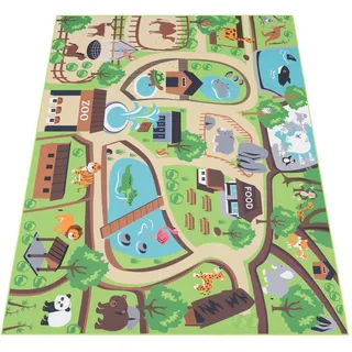 Paco Home Bino 563 Kinderteppich 120 x 160 cm Beige/Mehrfarbig