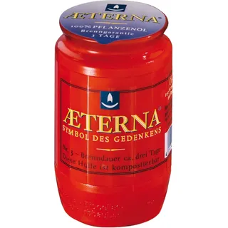 Aeterna Bio Öllicht 3 Tage Brenndauer Rot