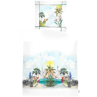 APELT Miami Gots Stadt unter Palmen bunt 135 x 200 cm + 80 x 80 cm