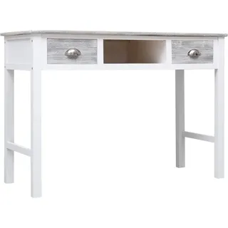 vidaXL Schreibtisch Grau 110×45×76 cm Holz - Grau