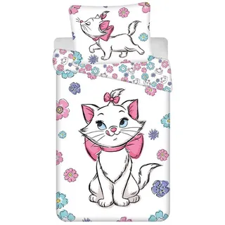 Jerry Fabrics Marie Cat floral Baumwolle Bunt 140 x 200 cm + 70 x 90 cm