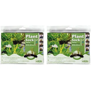 velda 127594 Pflanzkorb für Teichpflanzen, 10 x 80 cm, Plant Sock (Packung mit 2)