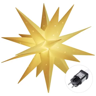 SALCAR Leuchtstern 3D LED 60cm Papierstern Hängend Weihnachtsstern Weihnachtsdekoration Fenster - Weiß