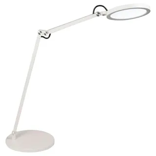 Fabas Luce Led-Schreibtischleuchte , Weiß , Kunststoff , 80 cm , DIN EN ISO 9001 , drehbar, schwenkbar, Farbtemperaturwechsler , Lampen & Leuchten, Innenbeleuchtung, Tischlampen, Schreibtischlampen