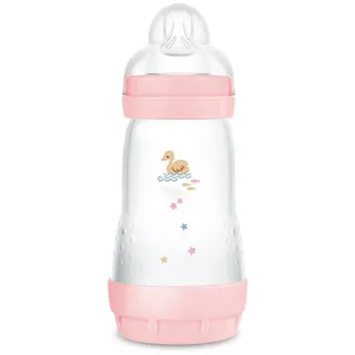 MAM Easy Start Anti-Colic Babyflasche (260 ml), besonders gut akzeptierte Milchflasche, Baby Trinkflasche mit Bodenventil gegen Koliken & Sauger Größe 1, 0+ Monate, Schwan