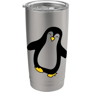 Lustiger, freundlicher Pinguin Doppelwandiger Edelstahl-Thermobecher