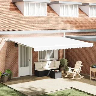 vidaXL Markisenstoff Weiß 450 x 300 cm Polyester - Weiß