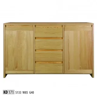 Kommode Echtholz Lowboard Neu Sideboard JVmoebel - Braun