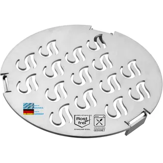mocisa Grilleinsatz Ø 20 cm Edelstahl silber