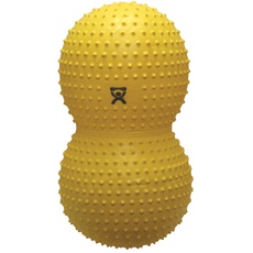 CanDo 30-1735 Übungsrolle mit NUBS/Motorikball/Erdnussförmiger Fitnessball, Sensi, gelb, 40 x 90 cm