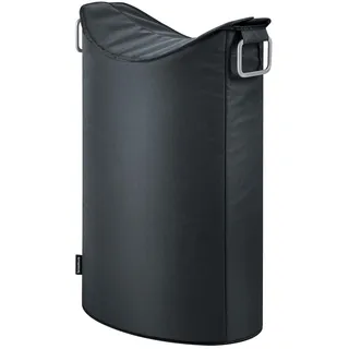 blomus Wäschesammler -FRISCO- | Aluminium/Kunstfaser | Schwarz | H 67 cm x B 43 cm x T 28 cm
