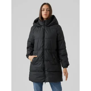 Vero Moda Steppmantel VERO MODA "VMGRETAFIE 3/4 COATED JACKET NOOS", Damen, Gr. S, schwarz, Steppware, Obermaterial: 100% Polyester, unifarben, knieumspielend, Mäntel Steppmantel