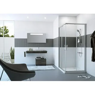 Hüppe Classics 2 Viereck Gleittüreckeinstieg 2-teilig (1/2), Breite:80cm, Höhe:200cm, Befestigung links & rechts, C20211069322,