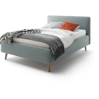 Meise Möbel Polsterbett Mattis 140 x 200 cm Stoff Blau Eisblau