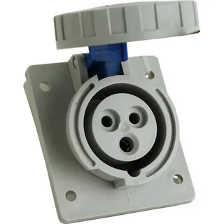 SEZ CEE Einbausteckdose schräg 16A 3P 230V IP67 6447