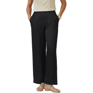 s.Oliver BLACK LABEL Stoffhose Sommerhose mit elastischem Bund, schwarz
