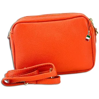 Florence Umhängetasche Damen Tasche Schultertasche Echtleder orange OTF809O - Orange