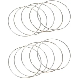 BOBOZHONG Traumfänger Runde Ringe,10PCS Metall Handwerk Ringe Praktische Durable Dreamcatcher Hoop Metallring für Traumfänger Festival Kränze DIY Kunst und Handwerk Projekte (10cm)