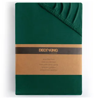 DecoKing Spannbettlaken Jersey 180 x 200 - 200 x 200 cm Grün