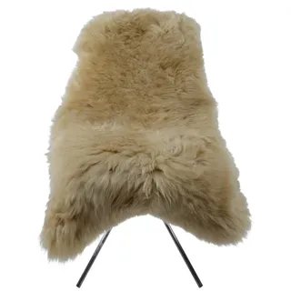 Australisches Merino Lammfell Schaffell Leder Teppich Fell Natur Creme Beige - Naturweiß - 111-120cm
