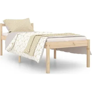 vidaXL Seniorenbett 75x190 cm Massivholz Kiefer - Braun