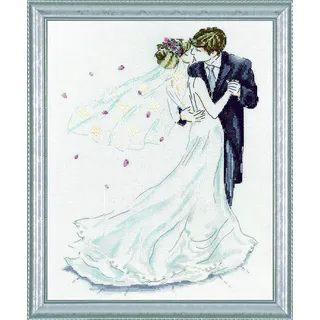 Design Works Crafts Kreuzstich Stickpackung Hochzeitspaar, Zählmuster