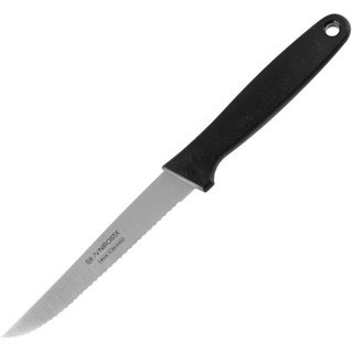 NIROSTA Fackelmann 43332 Tomatenmesser La Cuisine 21cm aus PP/Edelstahl, Kunststoff, Schwarz/Silber, 21 x 4,5 x 1,5 cm