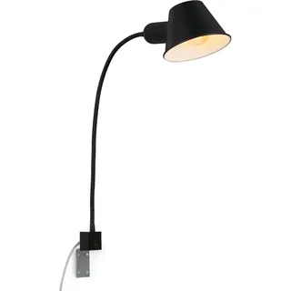 BRILONER - Leselampe mit Ein/Aus-Schalter, schwenkbar, viele Befestigungspositionen, Wandleuchte Innen, Wandlampe, Bettlampe, Lampe Bett, Leselicht, Nachttischlampe, 63x14 cm, Schwarz