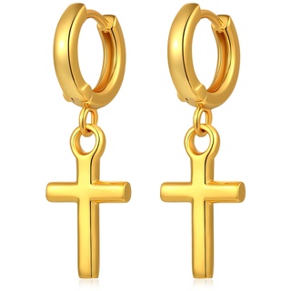 Kreuz Ohrringe Herren Gold Ohrringe Damen Kreuz Creolen Ohrringe Silber 925 Kreuz Vergoldet Ohrringe Kreuz Ohrringe Gold Echt Silber Ohrringe Hängend Herren Ohrringe Kreuz Groß