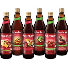 RABENHORST Saftpaket "Gemüse & Früchte", 6 verschiedene Sorten im Probierpaket (6 x 700 ml)