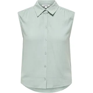 Only Onlsiesta S/L Linen Bl Shirt PNT Noos Grau S