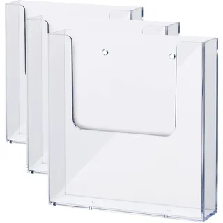 Helit H2350102 - Wandprospekthalter, „the help wall“, 1 x DIN A5 hoch, transparent (Packung mit 3)