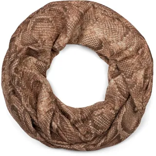 Stylebreaker "Loop Schal Glitzer Schlangen Muster", 1 Stk., hellbraun