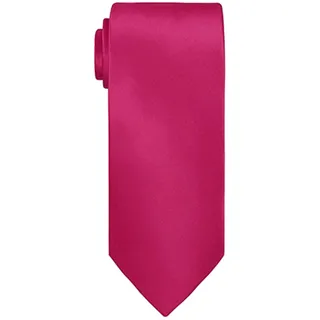 Trimming Shop Skinny Krawatte Pink Weich Satin Polyester Unisex Slim Krawatte für Freizeit Formell Kleidung, Hochzeit, Ball, Celebration, Partys, Gatherings, Anlässe