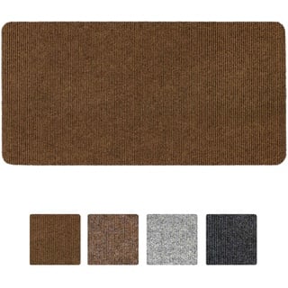 ANRO Teppich Fußmatte Schmutzfangmatte Fußabtreter Fußabstreifer Türvorleger Stribet Größe 40x80cm Carpet Hellbraun