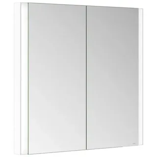 KEUCO SOMARIS Spiegelschrank Wandeinbau 2-türig, mit Spiegelheizung, 800mm, 14512512101, Farbe: Weiß Matt