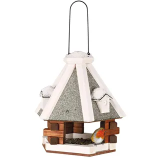 Trixie 5577 natura Futterhaus zum Hängen, ø 36 × 35 cm, braun/weiß