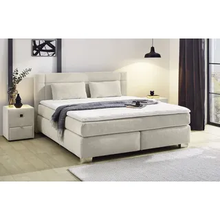 Jockenhöfer Boxspringbett ROMANA, inkl. 7-Zonen-TTFK-Matratze« KS-Topper, verschiedene Härtegrade und Bettbreiten wählbar grau